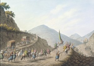 The Balkan Mountain, plate 2, pub. por William Watts de Luigi (after) Mayer