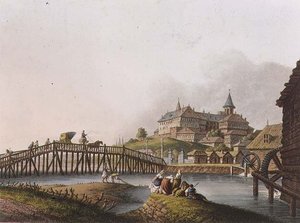 O Palácio em Bucareste, Roménia, placa 25 de "Views in the Ottoman Dominions", pub. por R. Bowyer