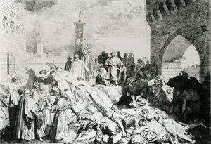 A peste em Florença descrita por Boccaccio de Luigi (after) Sabatelli