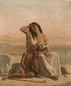 Hagar e Ismael no deserto de Luigi Alois Gillarduzzi