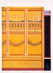 Decorações de parede da Casa do Casamento de Prata, Pompeia, 1897