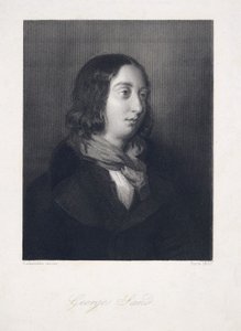 Retrato de George Sand, pub. 1837 (gravura)