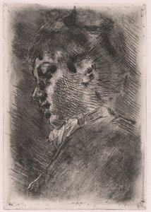 Retrato de uma jovem de perfil