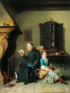 Bíblia de Curate, de Luigi Crosio (1835-1915), óleo sobre tela, 51x69 cm de Luigi Crosio