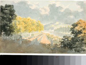 Campo, Itália (Aquarela, cerca de 1825) de Luigi Garibbo