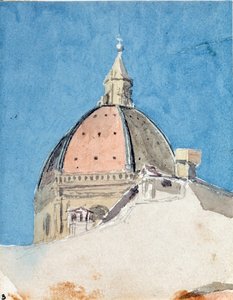 Cúpula da Igreja Santa Maria del Fiore, Florença (aguarela) de Luigi Garibbo