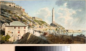A Lanterna, farol da cidade de Génova (Aguarela, ca. 1825)