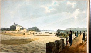 Vista da ponte Pila em Génova (aguarela, ca. 1825)