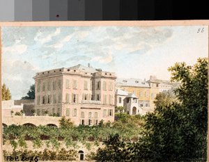 Vista da villa Cambasio, Génova (Aguarela, ca 1820) de Luigi Garibbo