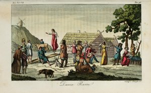 Dança russa. Ilustração do costume antigo e moderno ou história do governo de Giulio Ferrario, 1831