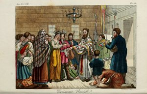 O noivado. Ilustração dos Costumes Antigos e Modernos ou da História do Governo… de Giulio Ferrario, 1831