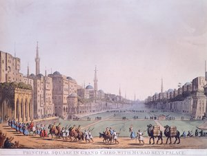Praça Principal do Cairo, de Luigi Mayer de Luigi Mayer