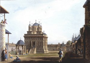 Igreja e Convento de Santa Maria, Turquia. in "Views in the Ottoman Dominions, in Europe, in Asia, and some of the Mediterranean islands" from the original drawings taken by Luigi Mayer, London de Luigi Mayer