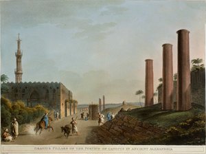 Egipto, Alexandria, Pórtico de Granito de Canopus por Luigi Mayer de Luigi Mayer