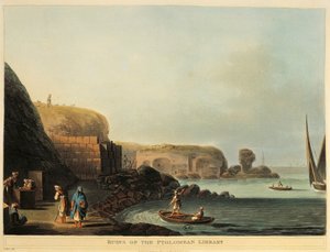 Egipto, Alexandria, Ruínas da Biblioteca Ptolomeu por Luigi Mayer de Luigi Mayer