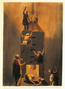 França, Paris, Passagem da Segunda à Terceira Galeria na Grande Pirâmide de Gizé de Luigi Mayer
