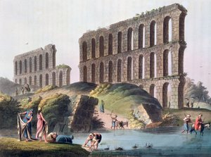 "Ruínas do Grande Aqueduto de Cartago Antigo", Tunísia, 1803