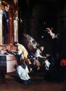 A Última Comunhão de São Boaventura (óleo sobre tela) de Luigi Mirandori