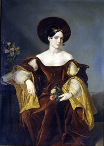 Maria de la Felicidad Malibran (1808 - 1836) Pintura de Luigi Pedrazzi.Museo della Scala em Milão de Luigi Pedrazzi