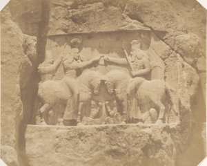 Bas Relief at Nakshi Rustam, 1858. de Luigi Pesce