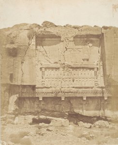 Tumba na rocha em Persepolis, 1858. de Luigi Pesce