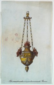 Desenho, Lâmpada de altar, 1800-1825