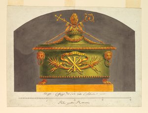 Desenho, Sarcófago para a Relíquia, ca. 1825