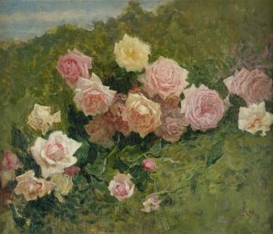 Estudo de rosas (óleo sobre tela)