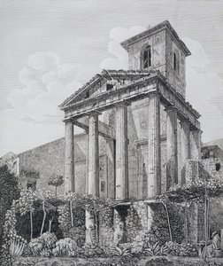 Templo de Hércules em Cora, de "As antiguidades dos contornos de Roma", publicado em 1824-26 (ver também 205039)