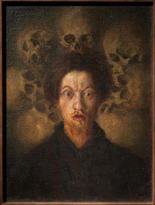 Autorretrato com caveiras