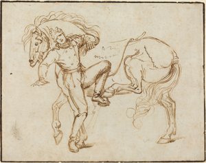 Cavalaria montando um cavalo de Luigi Sabatelli I