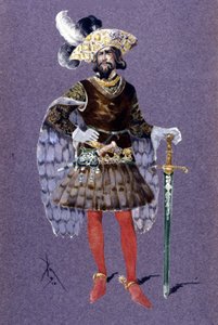 Barba Azul. desenho de Luigi Sapelli Caramba (1865-1936) de 1910 para a ópera Ariane e Barba Azul de Paul Dukas