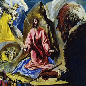 El Greco continuou a pintar temas religiosos até à sua morte, aos 73 anos (litografia a cores)