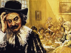 Hals lutou para alimentar os seus filhos quando passou por tempos difíceis (litografia a cores)
