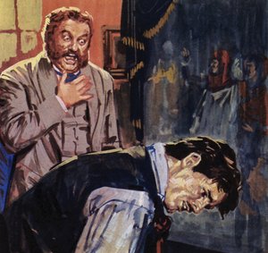 Quando Eugene Delacroix revelou o seu quadro a Guerin, o artista ficou chocado (litografia a cores)