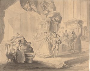 Dança em um palácio de Luis Paret y Alcazar