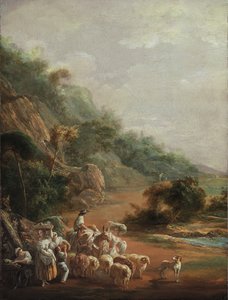 Cena com aldeões (fragmento) de Luis Paret y Alcazar