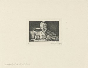 homem lendo de Lukas van Hoger (signed by artist)