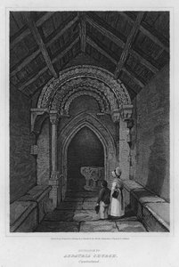 Entrada na Igreja Aspatria, Cumberland (gravura) de Luke (after) Clennell