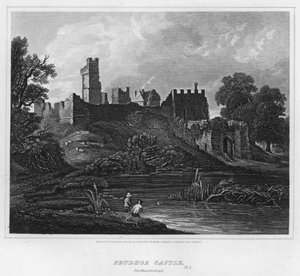 Castelo Prudhoe, Northumberland (gravura)