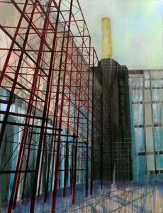 Trabalho em curso 15, 2016 (óleo sobre tela)