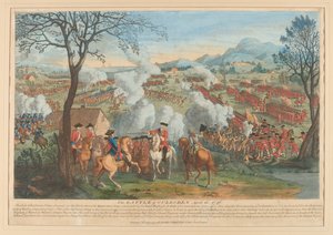 A Batalha de Culloden 16 de Abril de 1746 (gravação em linha, a cores)