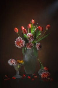 Elegante natureza-morta floral de Lydia Jacobs