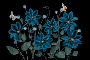 Jardim azul etéreo de Lydia Jacobs