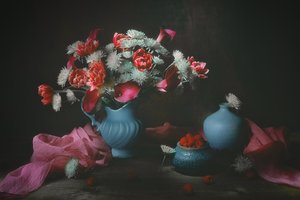 Natureza-morta floral atmosférica de Lydia Jacobs