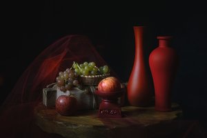 Natureza morta com frutas melancólicas