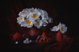 Peónias e lichias melancólicas de Lydia Jacobs