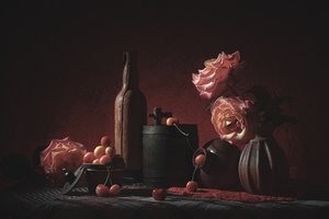 Rosas e cerejas melancólicas de Lydia Jacobs