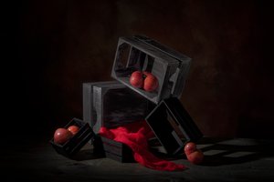 Frutos vermelhos em caixas de Lydia Jacobs