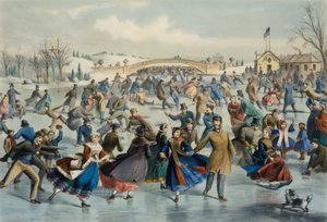 Central Park, Winter - The Skating Pond, 1862. de Lyman Wetmore Atwater